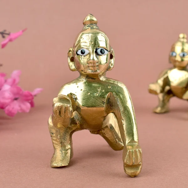 Brass Laddu Gopal Idol